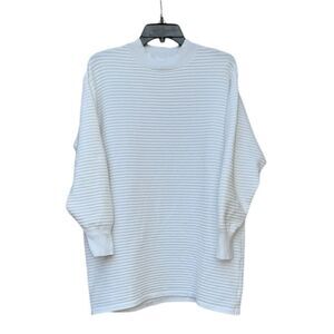 MNG White Oversized Ribbed Tunic Sweater - Size S